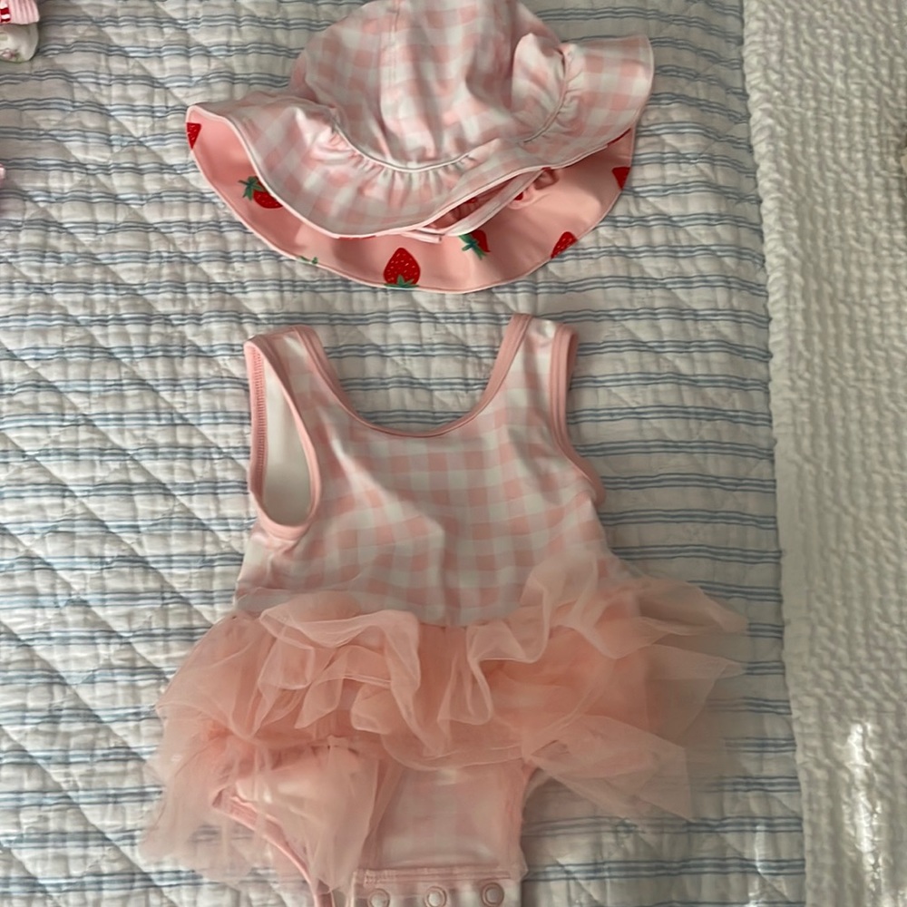 Tucker + Tate tutu swimsuit + hat